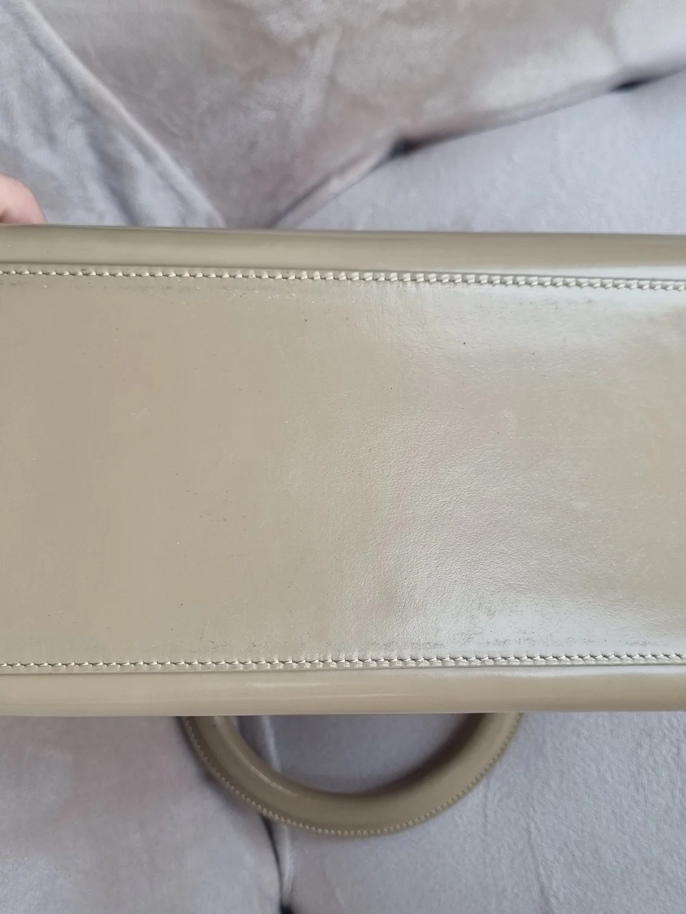 Dior Beige Patent Lady Dior Tote + COA